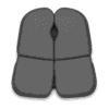 Coussin APORIA® Standard vu de dessus avec sa housse noire : portance continue sur quatre appuis indépendants