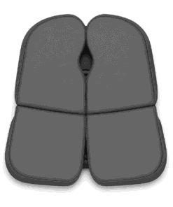 Coussin APORIA® Standard vu de dessus avec sa housse noire : portance continue sur quatre appuis indépendants