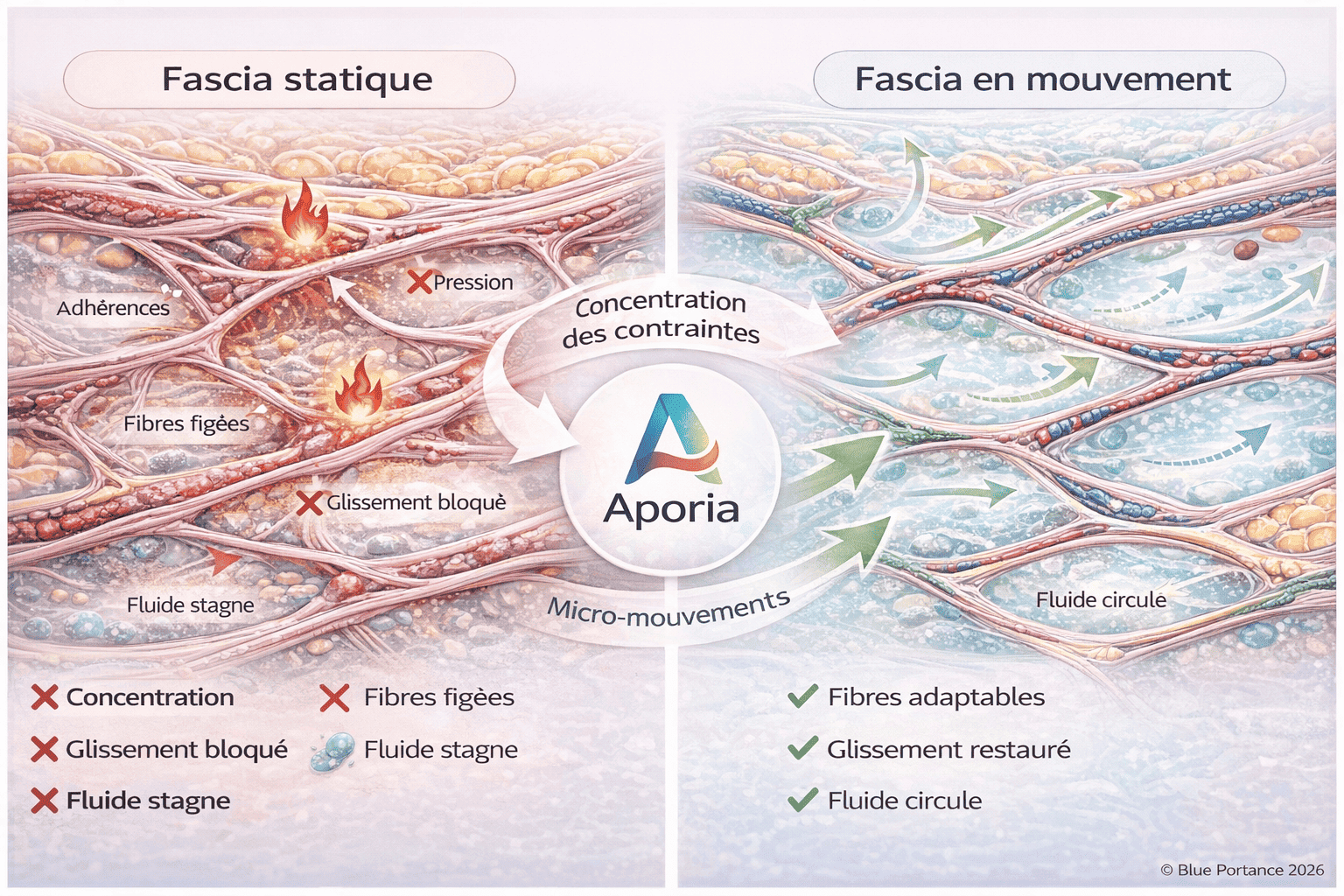 Comparaison entre une assise statique et une assise bioactive montrant la redistribution des appuis et la variabilité de charge