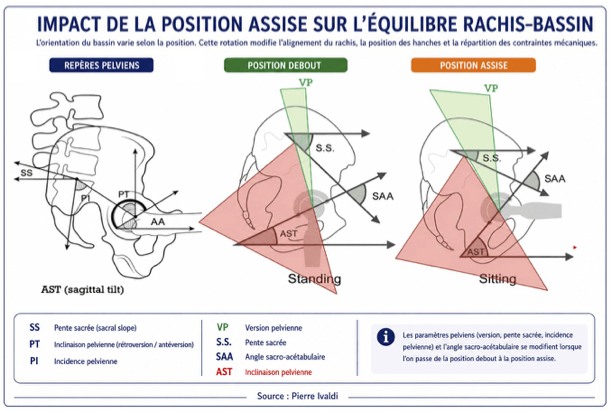 Impact de la position assise sur l’équilibre rachis-bassin